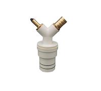 Adattatore a T for scarico lavatrice-asciugatrice, raccordo for tubo di scarico a quattro vie con valvola di ritegno antiodore(A)