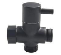 Adattatore a T for valvola deviatrice ad angolo for rubinetto da 2 pezzi 1/2 pollici maschio nero for soffione bagno per rubinetti e valvole