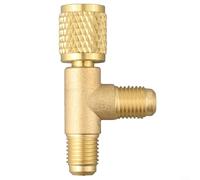 Adattatore a T in ottone compatibile con R22 R12 R134 con funzione di connessione rapida e interfaccia filettata SAE da 1/4"