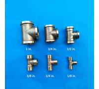 Adattatore A T In Ottone Femmina Filettato 1/8~1 BSP Interfaccia Tubo 3 Vie