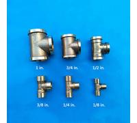 Adattatore A T In Ottone Femmina Filettato 1/8~1 BSP Interfaccia Tubo 3 Vie