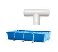 Adattatore a T per piscina a tre vie da 40 mm per pompe Intex (bianco) | Plastica PP integrata, alta resistenza alla frattura, impermeabile, resiste agli ambienti umidi, lunga durata