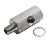 Adattatore a T per sensore di pressione dell'olio NPT da 1/8" BSPT per linea di alimentazione e manometro turbo, compatibile con, 303