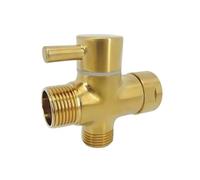 Adattatore a T rubinetto dell'acqua a 3 vie placcatura in oro valvola deviatore soffione doccia K5(G7 8)