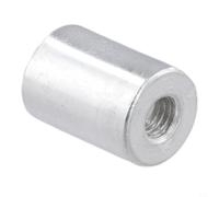 Adattatore a testa in alluminio argentato da 8 mm con attacco a vite | Filo da 8 mm, lega di alluminio, finitura argento, converte le aste in reti, costruisci