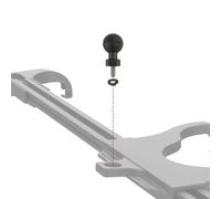 Adattatore vite Ram Mounts Tough-Ball RAP-B-379U-252050-SLW con rondella blocco