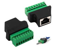 Adattatore a vite RJ45 CCTV DVR Ethernet connettore RJ45 femmina femmina jack femmina a 8 pin vite 2PCS compatibile con reti Cat 7 6 5 5e facile installazione Connessione affidabile