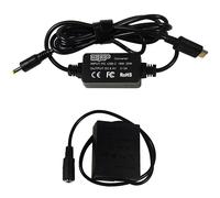 HQRP Usb-C Dc Convertitore per Fuji Fotocamera Digitale AC Adapter AC-9V CP-W126