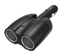 ADATTATORE ACCENDISIGARI PER AUTO HAMA Distribuitore 2-fach, 12 V, Dispositivi elettronici 12V per auto, Nero