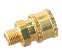 Adattatore accoppiatore a connessione rapida in ottone per idropulitrice M22 a filettatura maschio 1/4 con design a blocco a sfera che supporta una pressione di lavoro fino a 5000 PSI