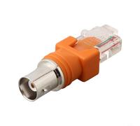 Adattatore accoppiatore coassiale RF femmina a RJ45 maschio, BNC a connettore RJ45 con alloggiamento in metallo per una maggiore durata, arancione, 44 x 15 x 15 mm
