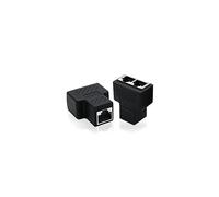 Adattatore accoppiatore splitter Ethernet RJ45 da 1 a 2, splitter per cavo Ethernet e LAN Internet per cavi Cat5, Cat5e, Cat6 - 2 pezzi