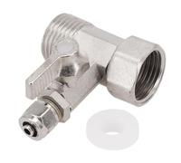 Adattatore acqua di alimentazione RO da 1/2 "a 1/4" con valvola a sfera di intercettazione rubinetto Tee B Tubi acqua calda fredda Accessori for la casa