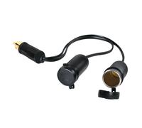 Adattatore AD-2 DIN 12/24V Doppia Presa Standard con Coperchi 15A 20cm Lampa