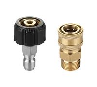 Adattatore ad alta pressione, 2 pezzi, adattatore per idropulitrice, adattatore per lavatrice M22, attacco rapido per pistola ad alta pressione, 1/4 pollici