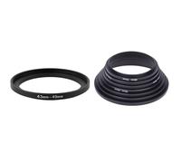 Adattatore ad anello passa-alto in metallo da 43 mm a 49 mm con set di adattatori in metallo da 49 mm, 52 mm, 55 mm, 58 mm, 62 mm, 67 mm, 72 mm e 77