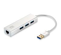 Adattatore - Adattatore da USB 3.0 a gigabit ethernet rj45 con 1 porta gigabit e 3 porte USB 3.0, consente una connessione rapida ed efficiente.