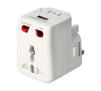 Adattatore - Adattatore universale multiplo di rete con porte USB, ideale per caricare più dispositivi contemporaneamente, compatto e facile da usare.