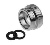 Adattatore aeratore per rubinetto, in ottone, per filtro dell'acqua del rubinetto, adattatore filettato NPT da 26 mm a 22 mm (da maschio a maschio)