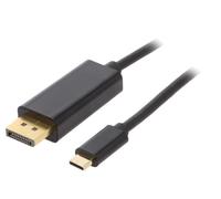 Adattatore AK-AV-16 Displayport maschioUSB connettore C placcato oro 18 m AKYGA