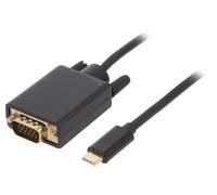 Adattatore AK-AV-17 D-SUB 15pin HD maschioUSB C-Spina placcato oro 18m AKYGA