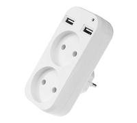 Adattatore Alimentazione con Doppia e Porte USB Multipresa e Viaggio Materiale Ignifugo Rapida per Smartphone e Tablet