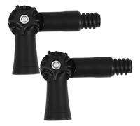 Adattatore Angolare Girevole ABS per Asta, 2 Pezzi Giunto 18mm Nero | Snodo Regolabile a 360 Gradi, Blocco Manopola, Connessione Stabile per Pulizia Grondaie e Manutenzione