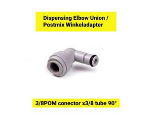 Adattatore angolare postmix Connettore 3/8POM x tubo 3/8 90°