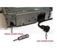 Adattatore Antenna Aerial Iso A Din Maschio Per Radio Stereo Cd Auto PC5-27