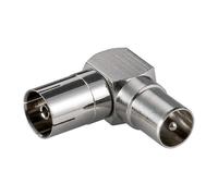 Adattatore antenna Goobay 90° coassiale maschio/femmina Grigio