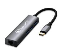 Atlantis Land Adattatore A04-TC_LAN+HB da USB-C a LAN e USB 3.0, 3 porte