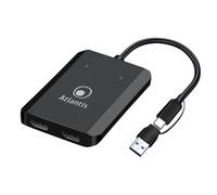 ADATTATORE ATLANTIS DA USB-3.0 A HDMI 2-PORTE AGGIUNGE 2XHDMI A PC O NB TRAMITE