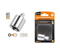 ADATTATORE ATTACCO QUADRATO 3/8" PER CHIAVI A BUSSOLA 1/2" SFERA A MOLLA 57217