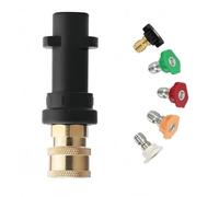 Adattatore Attacco Rapido 1/4" Per Pulitrice Alta Pressione - Plastica E Ottone Compatibile Con Karcher K2 A K7 - Connettore Rapido Per Pistola Acqua - Ricambio - 1 Pezzo