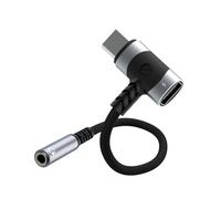 Adattatore Audio 2 In 1 da USB C A 3,5 mm con Ricarica Rapida PD da 100 W e Jack per Microfono Ausiliario per Smartphone e Tablet.