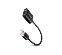 AXAGON compatibile ADA-12 USB 2.0, mini adattatore audio stereo, cavo da 15 cm