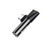 Adattatore Audio - BASEUS - Tipo C 2 in 1 - Carica e Ascolta - Compatibile con Galaxy S9+ - Nero