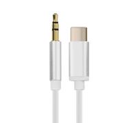 Adattatore audio Cavo USB-C Jack 3,5 mm Connettore Uscita reversibile 1m Bianco