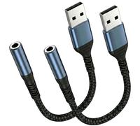 Adattatore audio da USB a jack da 3,5 mm, cavo audio stereo esterno da USB a AUX, con cuffie, PC, laptop, Linux, desktop