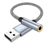 Adattatore audio da USB a jack da 3,5 mm, cavo audio stereo esterno da USB a AUX, da USB a TRRS femmina da 3,5 mm per cuffie PS4/PS5/cuffie/Mac/Linux/laptop/desktop/docking station