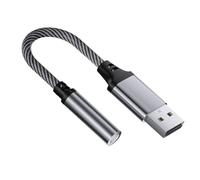 Adattatore audio da USB a scheda audio esterna da 3,5 mm per cuffie e microfono. Utilizzabile su computer portatili e PC