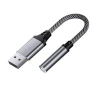 Adattatore audio da USB a scheda audio esterna da 3,5 mm per cuffie e microfono. Utilizzabile su computer portatili e PC