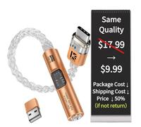 Adattatore audio da USB C a 3,5 mm, CX31993 DAC e MAX97220, Dongle DAC HiFi 32 bit/384 kHz, con cavo placcato argento a 8 core, per iPhone 16/15, Samsung, iPad (1, arancione, 001)