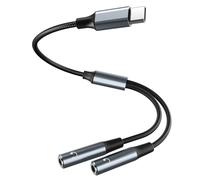 Adattatore Audio da USB C a 3,5 mm, Splitter per Cuffie 2 in 1, Splitter per Cuffie Certificato Apple MFi, Compatibile con Serie iPhone 17/16/15, Samsung S22/S21, MacBook Pro/Air, iPad Pro