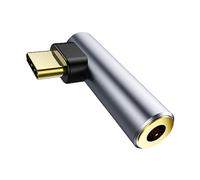 Adattatore Audio da USB C a 3,5mm, Adattatore USB Tipo C a 3,5mm Adattatore per Cuffie Jack Dongle Aux DAC Stereo HiFi ad Angolo Retto Per iPhone 16/15 Plus Pro Max, iPad Pro Air, Galaxy S23