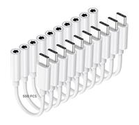 Adattatore audio da USB C a jack da 3,5 mm, cavo adattatore da tipo C a jack compatibile con Apple iPhone 17/16/15 Pro Max Plus, iPad, MacBook, Samsung Galaxy S24 S23 S22 S21 Ultra (confezione da 500)