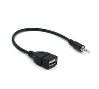 Adattatore Audio Da USB Femmina A Jack Da 3,5 Mm - Adattatori Di Ingresso Audio Per Auto | Testa USB Femmina A Disco U Da 3,5 Mm Collegato Al Cavo Audio Per Auto Aux Del Lettore Per Auto