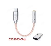 Adattatore Audio da USB Type C A 3,5 mm con Chip CX31993, DAC 32b/384kHz, Amplificatore per Cuffie HiFi, Decodificatore Audio IEM.
