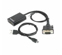 Adattatore audio/da VGA a HDMI CableXpert nero A-VGA-HDMI-01 NEW