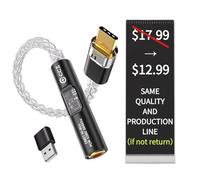 Adattatore audio DAC USB C con amplificatore per cuffie, adattatore audio da USB C a 3,5 mm per cuffie cablate, DAC di tipo C ad alta risoluzione compatibile con iPhone 15, Android, laptop e tablet